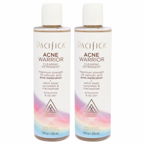 Pacifica Acne Warrior Clearing Astringent  Pack of 2 Cleanser 8 oz Perspective: front