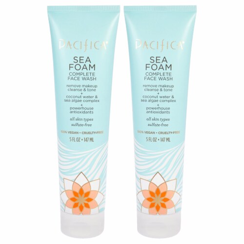 Pacifica Sea Foam Complete Face Wash  Pack of 2 Cleanser 5 oz Perspective: front