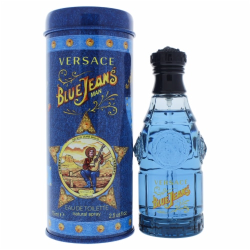 Versace Blue Jeans EDT Spray 2.5 oz Perspective: front