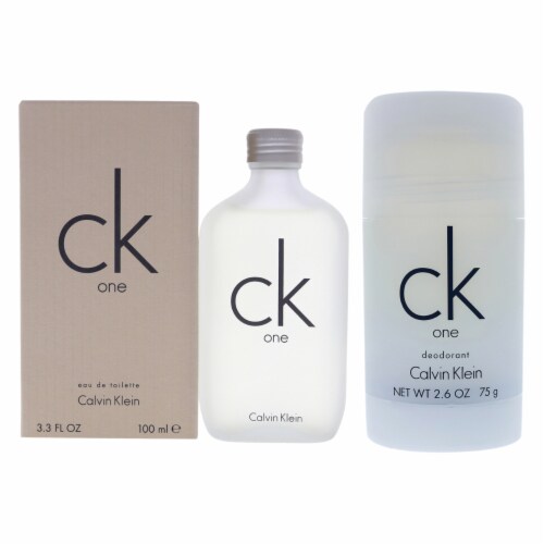 knuffel rand opschorten CK One Kit by Calvin Klein for Unisex - 2 Pc Kit 3.3oz EDT Spray 2.6oz  Deodorant Stick, 1 unit - Smith's Food and Drug