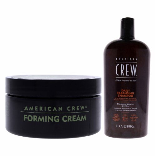 Forming Cream and Daily Cleansing Shampoo Kit by American Crew for Men - 2 Pc Kit 3oz Cream Perspective: front