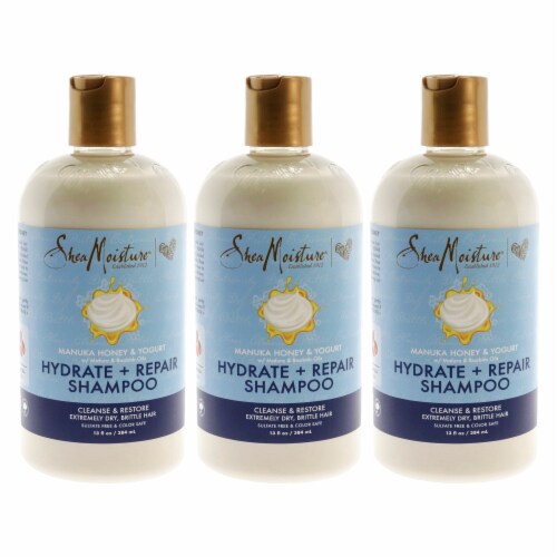 Shea Moisture Manuka Honey and Yogurt Plus Repair Shampoo Pack of 3 13 13 oz -