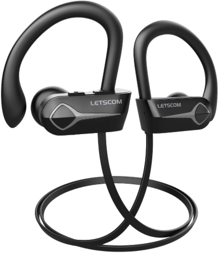 Letsfit U8L Bluetooth Headphones - Black/Gray Perspective: front
