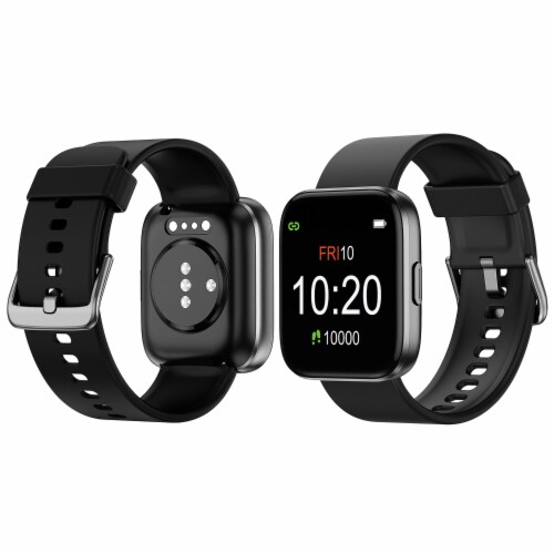 Letsfit 843785124949 IW1 Bluetooth Smart Watch (Black) Perspective: front