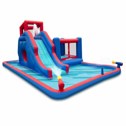 Sunny Fun 2 in 1 Bounce Blast Inflatable Water Slide Park with Slide Bounce House Pool 1 Kroger
