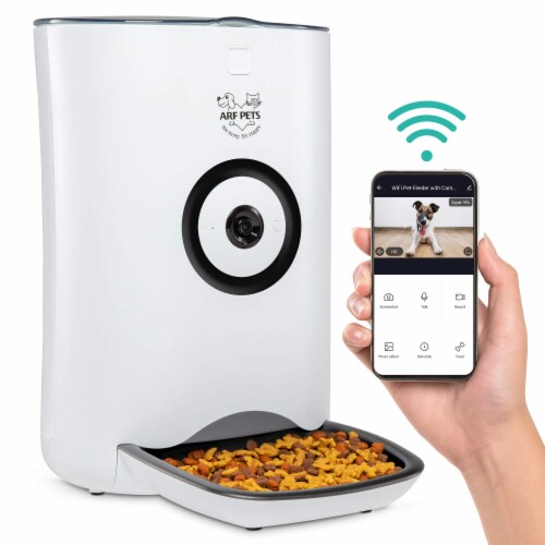 Arf Pets Smart Automatic Pet Feeder with Wi Fi HD Camera Video Recording with App Control 1 Fry s Food Stores