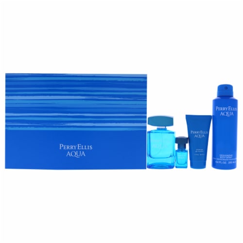 Perry Ellis Aqua Perry Ellis Men 4 Pc Gift Set 3.4oz EDT Spray