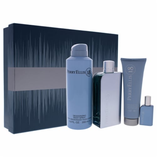 Perry Ellis 18 by Perry Ellis for Men - 4 Pc Gift Set 3.4oz EDT Spray ...