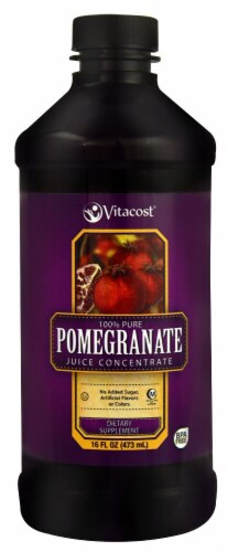 Vitacost 100% Pure Pomegranate Juice Concentrate Dietary Supplement Perspective: front