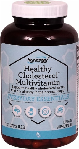 Vitacost Synergy Healthy Cholesterol Multivitamin Capsules Perspective: front