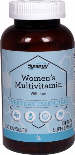 Vitacost Synergy Women's Multivitamin with Iron Capsules Perspective: front