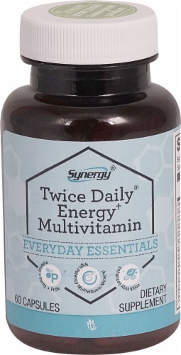 Vitacost Synergy Twice Daily Energy Multi-Vitamin Perspective: front