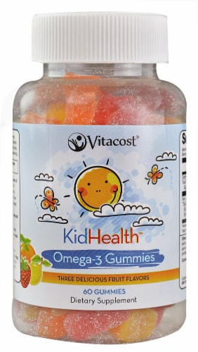 Vitacost KidHealth Omega-3 Gummies Perspective: front
