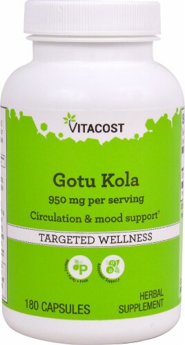 Vitacost Gotu Kola Herbal Supplement Capsules Perspective: front