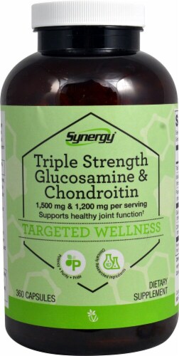 Vitacost Synergy Triple Strength Glucosamine & Chondroitin Targeted Wellness Capsules Perspective: front