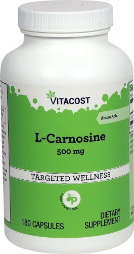 Vitacost L-Carnosine Targeted Wellness Capsules 500mg Perspective: front