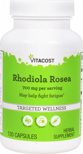Vitacost Rhodiola Rosea Herbal Supplement Capsules 700mg Perspective: front
