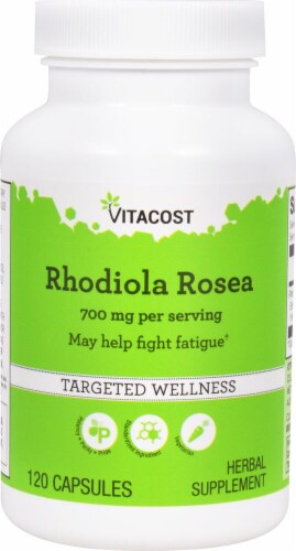 Vitacost Rhodiola Rosea Herbal Supplement Capsules 700mg Perspective: front