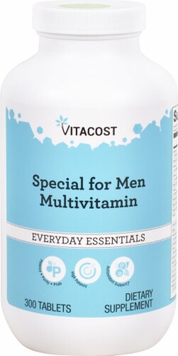Vitacost Special for Men Multi-Vitamin Everyday Essentials Tablets Perspective: front