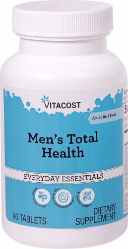 Vitacost Men's Total Health Multivitamin Amino Acid Blend Perspective: front