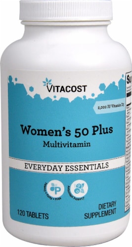 Vitacost Women's 50 Plus Multivitamin Tablets Perspective: front
