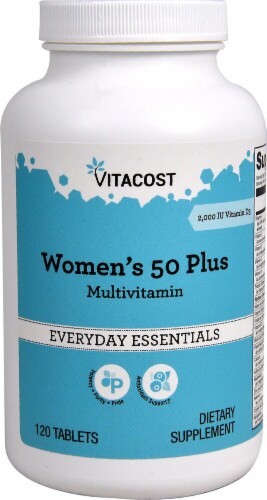 Vitacost Women's 50 Plus Multivitamin Tablets Perspective: front