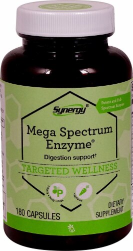 Vitacost Synergy Mega Spectrum Enzyme Capsules Perspective: front