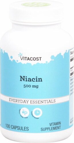 Vitacost Niacin (VitaminB3) Sustained Release 500mg Perspective: front