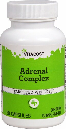 Vitacost Adrenal Complex Targeted Wellness Capsules Perspective: front