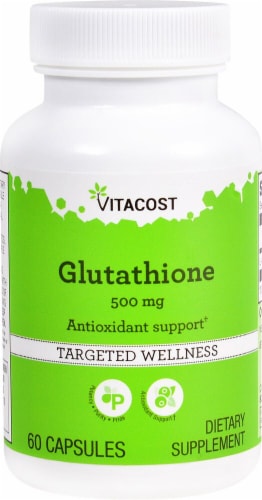 Vitacost Glutathione Targeted Wellness Capsules 500mg Perspective: front