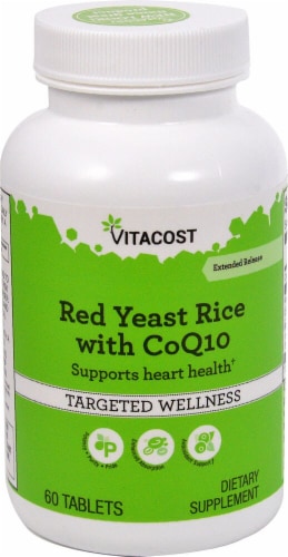 Vitacost Red Yeast Rice with CoQ10 Extended Release Tablets Perspective: front