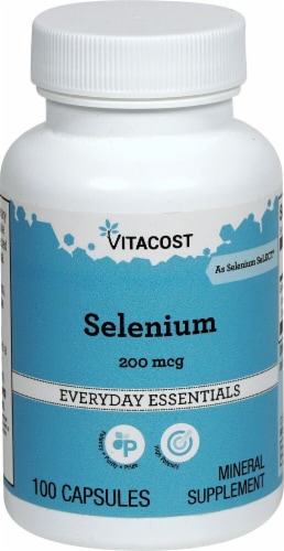 Vitacost Selenium Everyday Essentials Capsules Perspective: front