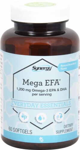 Vitacost Synergy Mega EFA Dietary Supplement 1200mg Perspective: front