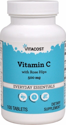 Vitacost Vitamin C with Rose Hips 500mg Perspective: front