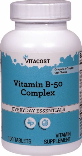 Vitacost Vitamin B-50 Complex Perspective: front