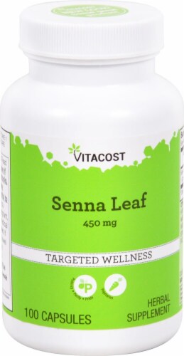 Vitacost Senna Leaf Capsules Perspective: front