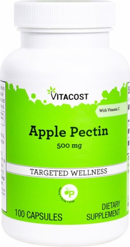 Vitacost Apple Pectin Targeted Wellness Capsules 500mg Perspective: front