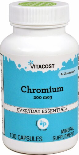 Vitacost Chromium Everyday Essentials Capsules Perspective: front