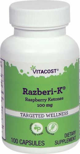 Vitacost Razberi-K Raspberry Ketones Capsules 100mg Perspective: front