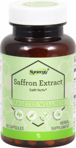 Vitacost Synergy Saffron Extract with Saffr'Activ Dietary Supplement Perspective: front