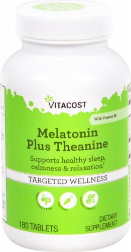 Vitacost Melatonin Plus Theanine Perspective: front