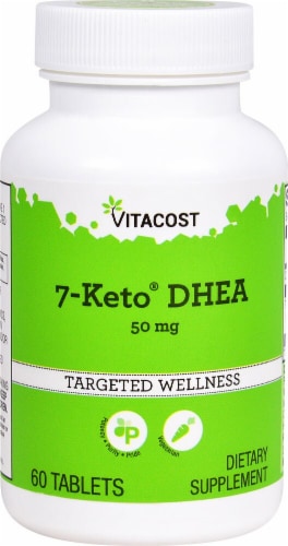 Vitacost 7-Keto DHEA Targeted Wellness Tablets 50mg Perspective: front