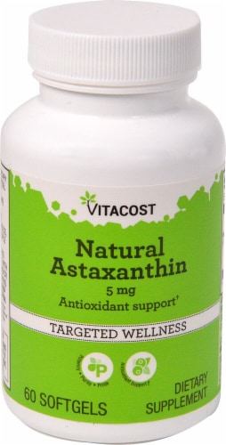 Vitacost Natural Astaxanthin Dietary Supplement Perspective: front