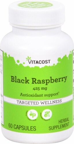 Vitacost Black Raspberry Antioxidant Support Dietary Supplement Perspective: front