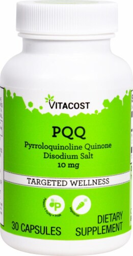 Vitacost PQQ Pyrroloquinoline Quinone Disodium Salt Capsules 10mg Perspective: front