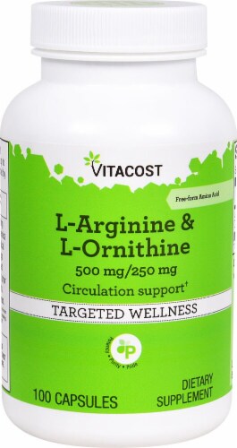 Vitacost L-Arginine & L-Ornithine Capsules Perspective: front