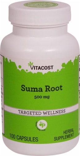 Vitacost Suma Root 500mg Capsules Perspective: front