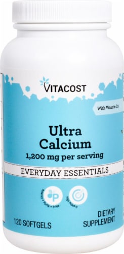 Vitacost Ultra Calcium Softgels 1200mg Perspective: front