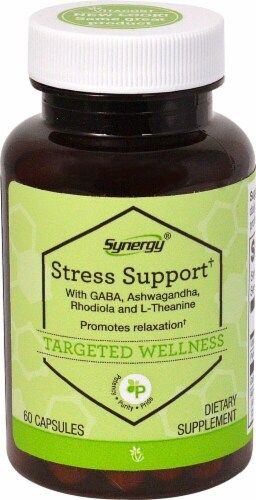 Vitacost Synergy Stress Support Capsules Perspective: front