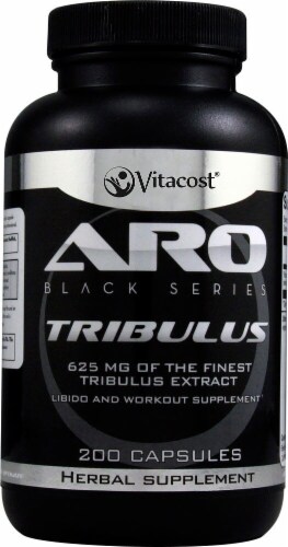 ARO-Vitacost Black Series Tribulus Extract Workout Supplement Perspective: front
